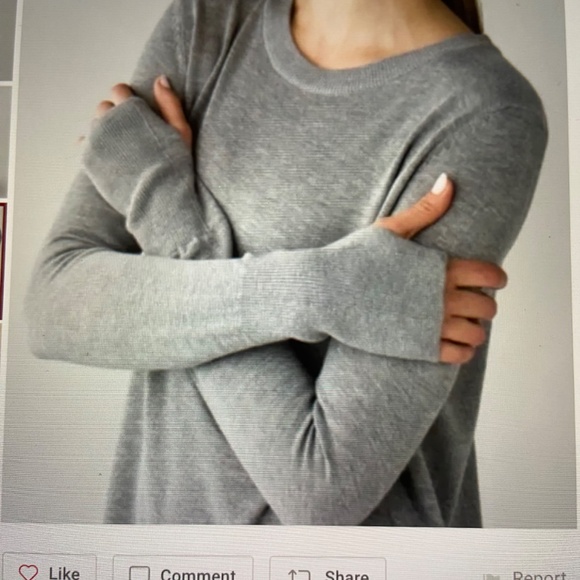 Lululemon Gray Long Sleeve Bring it Back Bend Sweater w/ Thumb Holes 6 8 ? - Picture 10 of 11